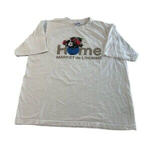 Market Smiley de L'Homme Home floral graphic Tee Crew Short Sleeve XXL